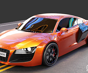 Audi R8 (.fbx - .obj - .blend Cycles & Eevee)