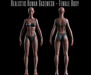 Realistic Human Basemesh - Woman Body