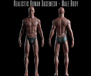 Realistic Human Basemesh - Man Body