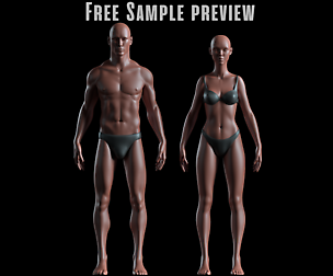 Realistic Human Basemesh - Sample Preview