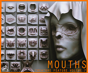MOUTHS - 40 ZBrush VDMs + 5 bonus variations
