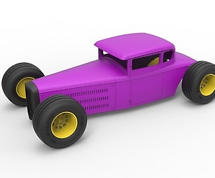 Shell and wheels for Hot rod Scale 1 to 24