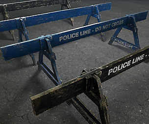 Crime Scenes: Wooden Police Barrier