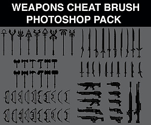 Weapons Cheat Brush Photoshop Pack