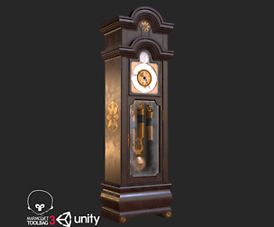 Old Antique Grandfather Clock PBR