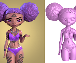 Mystical Girl 3D Print