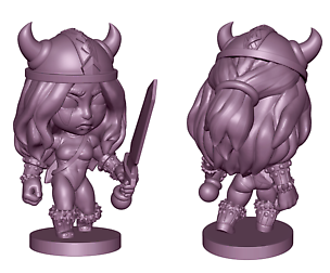 Viking Woman 3D Print