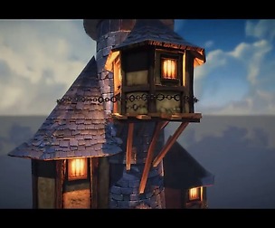 Wizard Tower Low-poly 3D model
