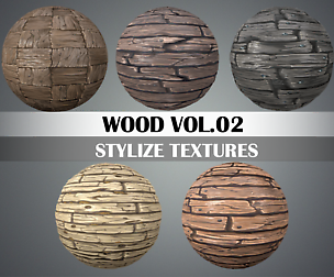 Stylized Wood Vol.02 - Hand Painted Texture Pack