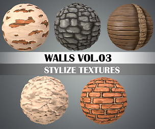 Stylized Walls VOL.03 - HAND PAINTED TEXTURE PACK