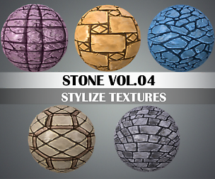 Stylized Stone Tile Vol.04 - Hand Painted Textures