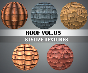 Texture Set Vol.05 Hand Painted Roof