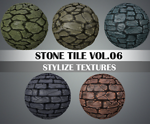 Stone Tile Vol.06 - Hand Painted Texture Pack