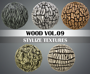 Stylized Wood Vol.09 - Hand Painted Texture Pack