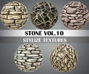 Stylized Stone Vol.10 - Hand Painted Texture Pack