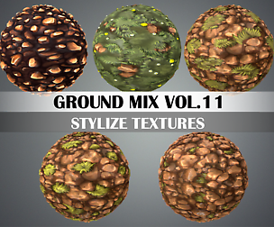 Stylized Rocks Vol.11 - Hand Painted Texture Pack