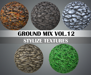 Stylized Ground Mix Vol.12 - Hand Painted Textures