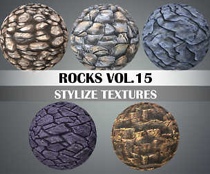 Stylized Rocks Vol.15 - Hand Painted Texture