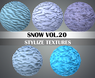 Stylized Snow Vol.20 - Hand Painted Texture