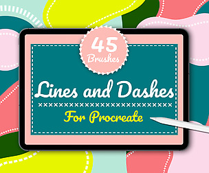 Lines and Dashes Procreate Brushes