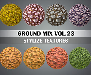 Stylized Ground Mix Vol.23 - Hand Painted Textures