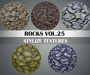 Stylized Rocks Vol.25 - Hand Painted Texture