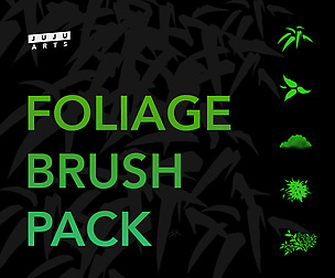 Anime Style Photoshop Foliage Brush Set
