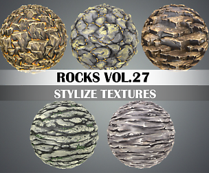 Stylized Rock Vol.27 - Hand Painted Texture