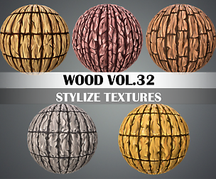 Stylized Wood Vol.32 - Hand Painted Texture