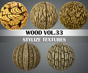 Stylized Wood Vol.33 - Hand Painted Texture