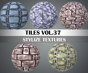 Stylized Tiles Vol.37 - Hand Painted Textures