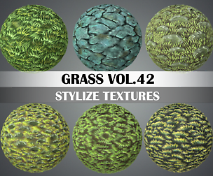 Stylized Grass Vol.42 - Hand Painted Texture Pack