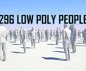 Low Poly People Pack - 296 People
