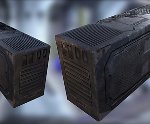 Sci-Fi Box PBR Low Poly