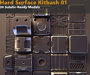 Hard Surface Kitbash 01 - Subdiv-Ready