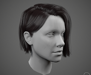 Low poly realistic Realtime Hair