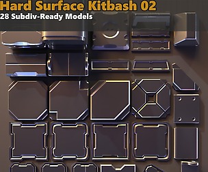 Hard Surface Kitbash 02 - Subdiv-Ready
