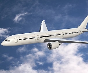 Boeing 787-9 airliner lowpoly version