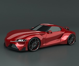 Toyota ft1 sports car concept restyled