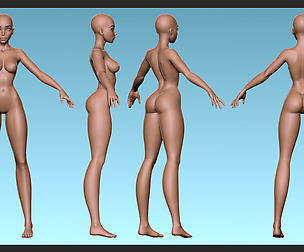 Unwraped female basemesh