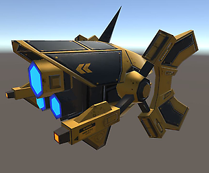 Low poly combat drone