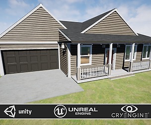 Modular Home Kit Pack for Game Ready