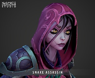 Modular Stylized Snake Assassin Hero