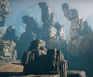 Blocked rocks