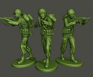 American soldier ww2 Shoot Stand A2