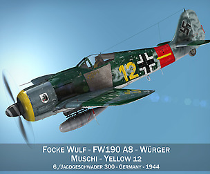 Focke Wulf - FW190 A8 - Yellow 12