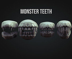 Monster Teeth IMM brush ZBrush