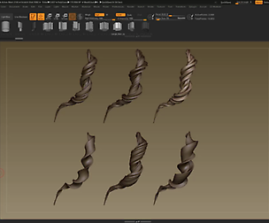 Hair curve tool for 3D printing.