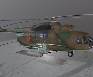 Mi-8MT Russian Air Force Animated