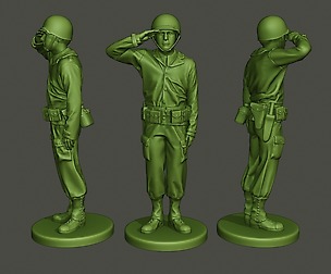 American soldier ww2 saluting A4